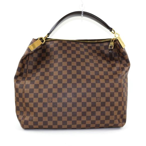 Louis Vuitton Gm Damier Bag Portobello Tote Brown - Picture 1 of 15